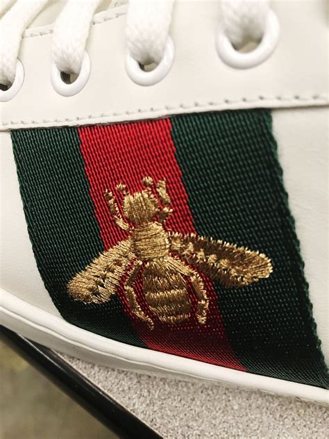 gucci ace embroidered sneakers|gucci ace bee platform sneakers.